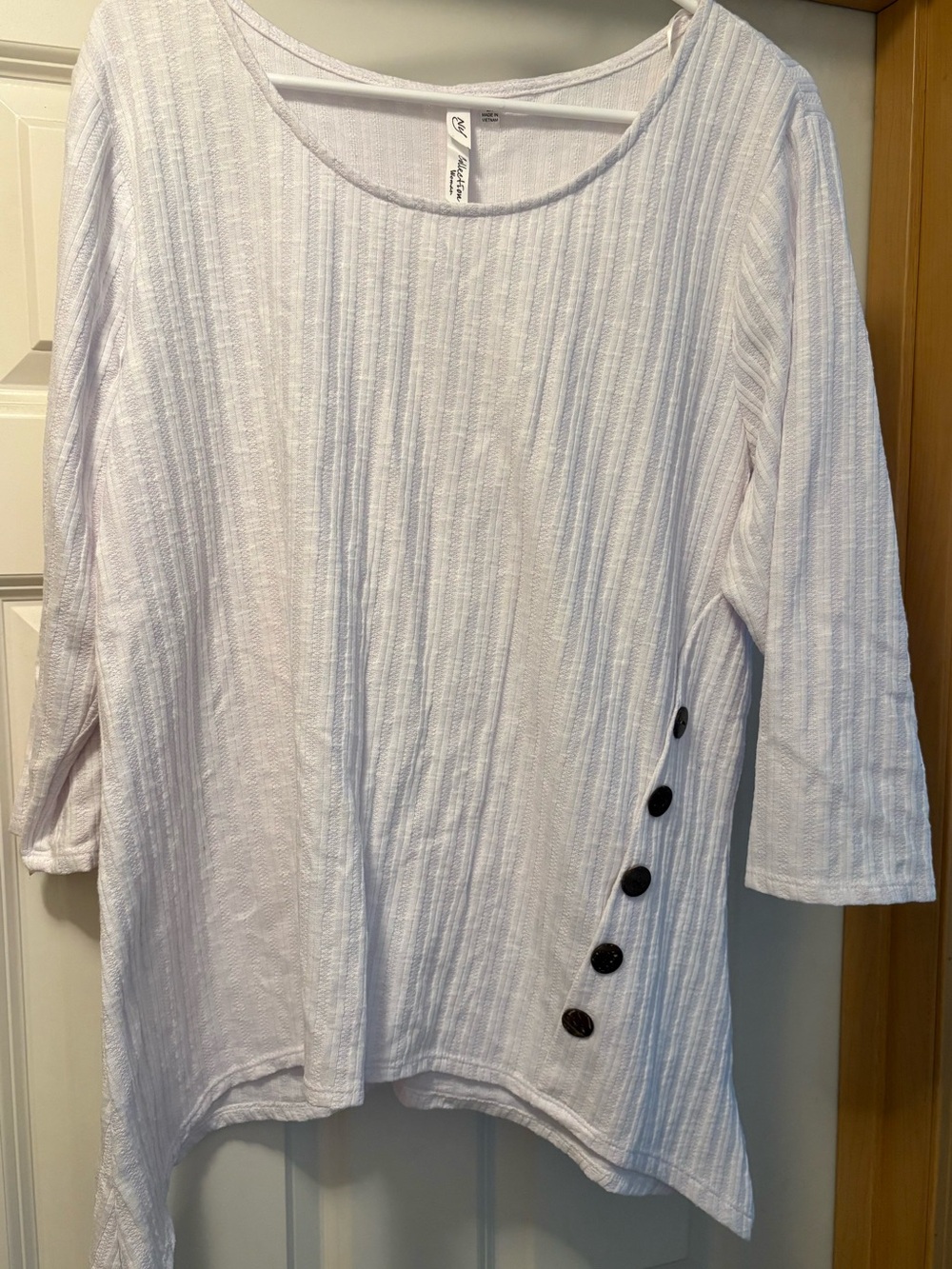 NY Collection Women White Tunic Top Size 2X